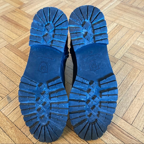 Massimo Dutti black combat lace-up boots with buckles - Picture 8 of 12